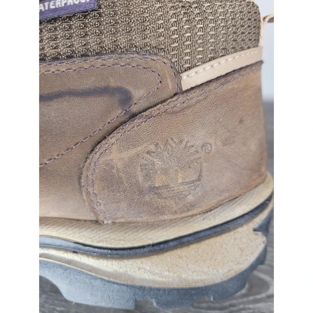 Timberland Waterproof Hiking Boots Boys Size 6.5 US Brown Leather Ankle 66961